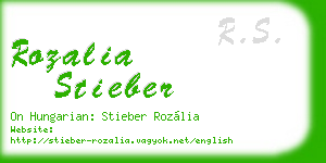 rozalia stieber business card