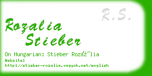 rozalia stieber business card